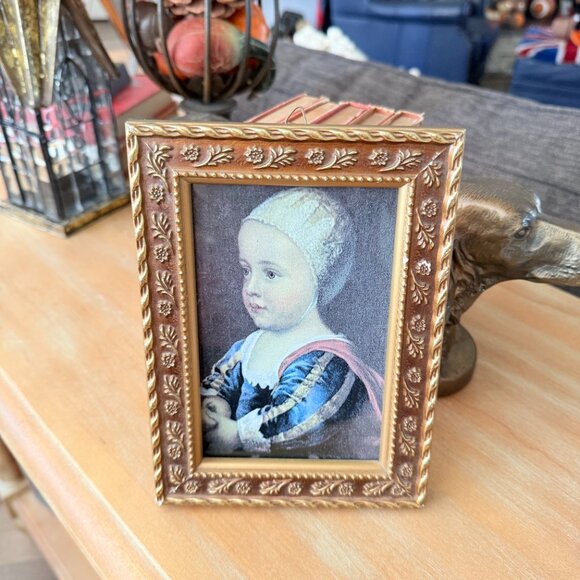 Vintage Frame with Dutch art "Baby Stuart" Picture - Picture 6 of 13